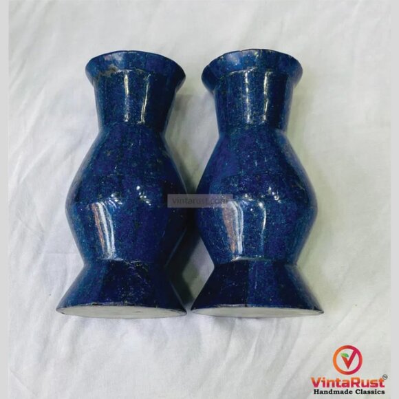 Lapis Lazuli Vase, Geniune Lapis Lazuli Vase, Blue Gemstone Decorative Vase, - Picture 1 of 5
